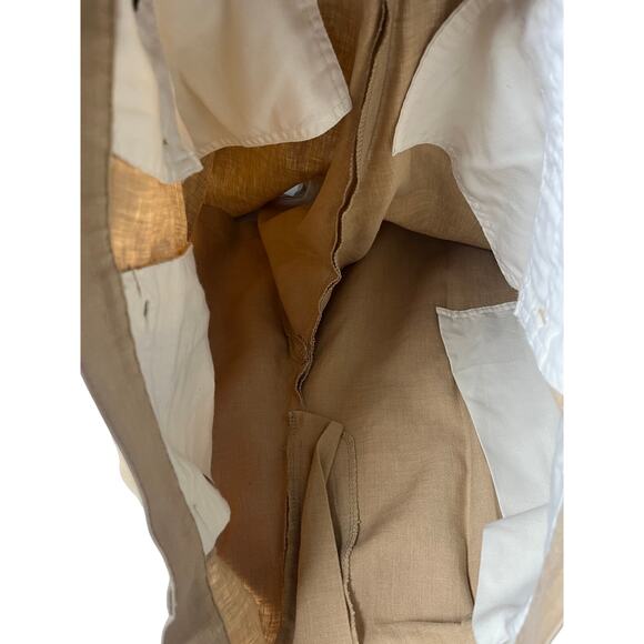 Jos A Bank Men's‎ 36 Classic Fit Tan Pleated 100% Linen Shorts Summer - Picture 6 of 10